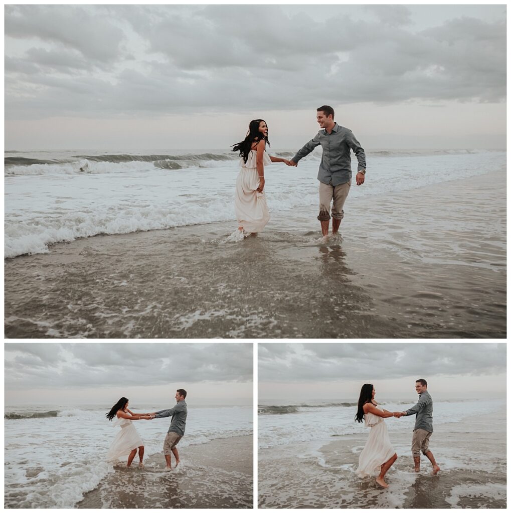 Photography prompts - Couple playing ring around the rosie on the beach