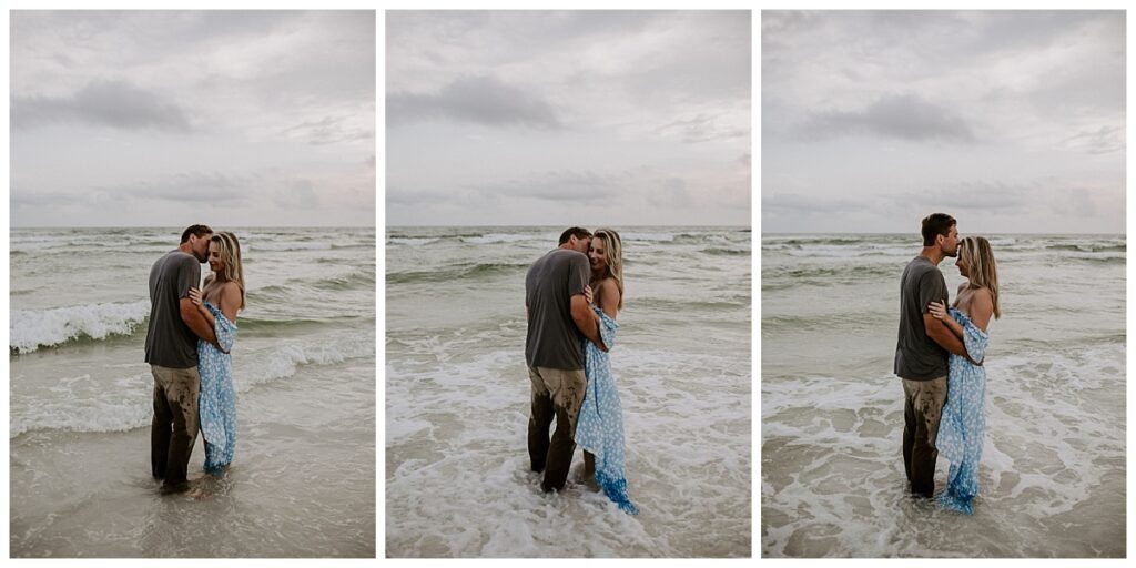 photography prompts - couple kissing on the beach